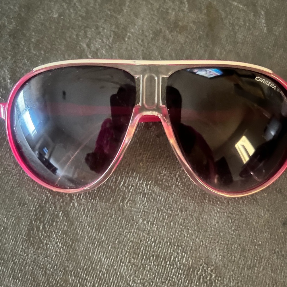 Carrera Pink and Black Aviator Sunglasses